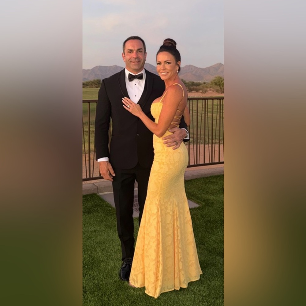 House of CB Yellow Backless Dress